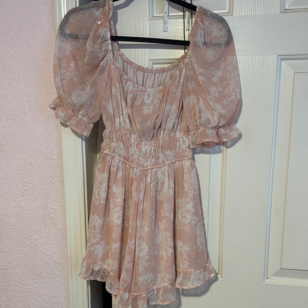 Floral Puff Sleeve Romper